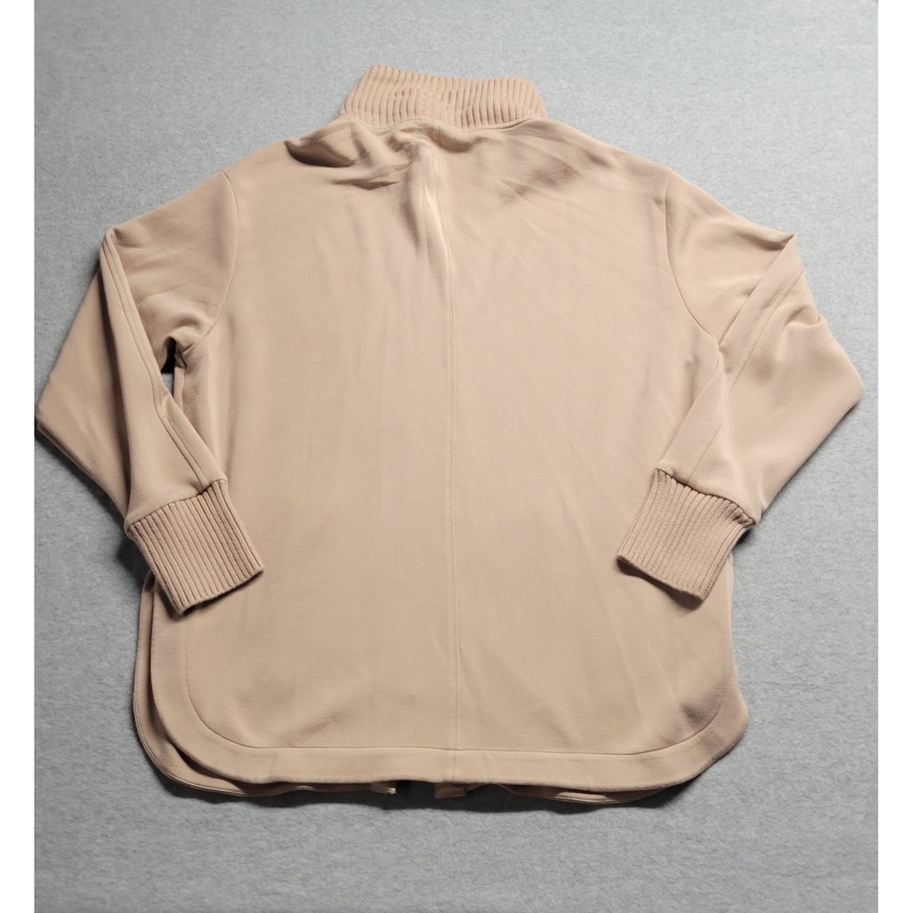 Varley DoubleSoft Niamh Tan Beige Full Zip Ribbed Mock Neck Jacket Medium - Picture 12 of 13